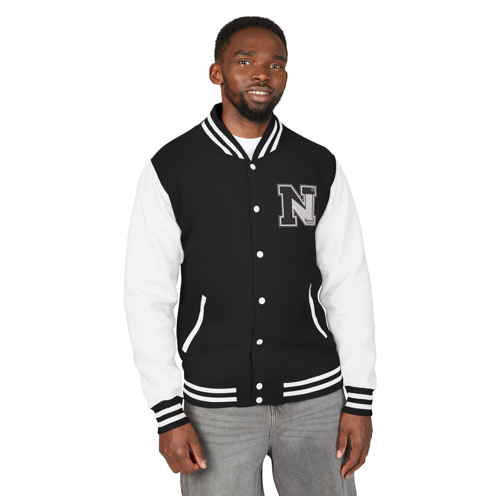NOIRÉL Varsity Jacket – Black White