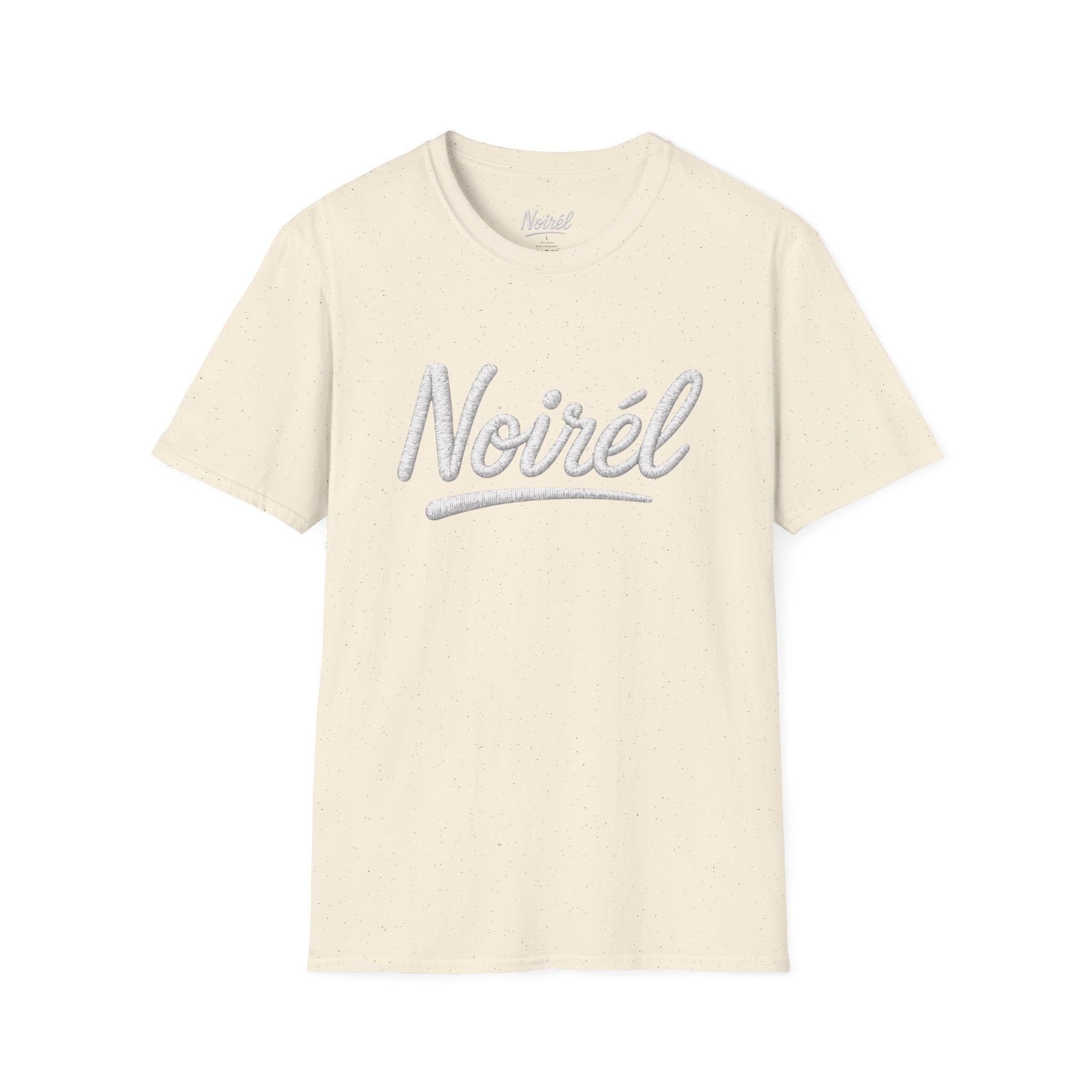 NOIRÉL T-Shirt – White Script Print