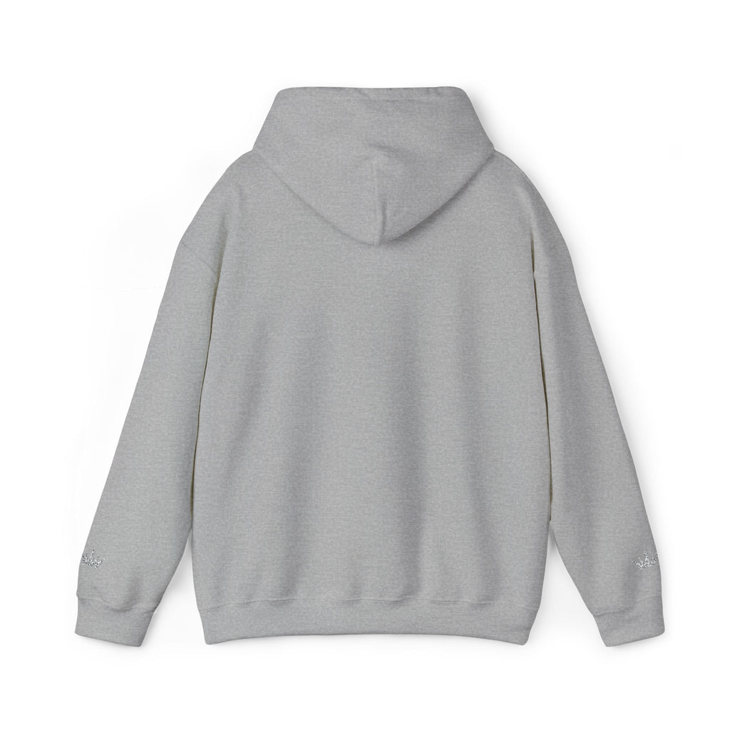 NOIRÉL Script Hoodie – Weiß gesticktes Logo