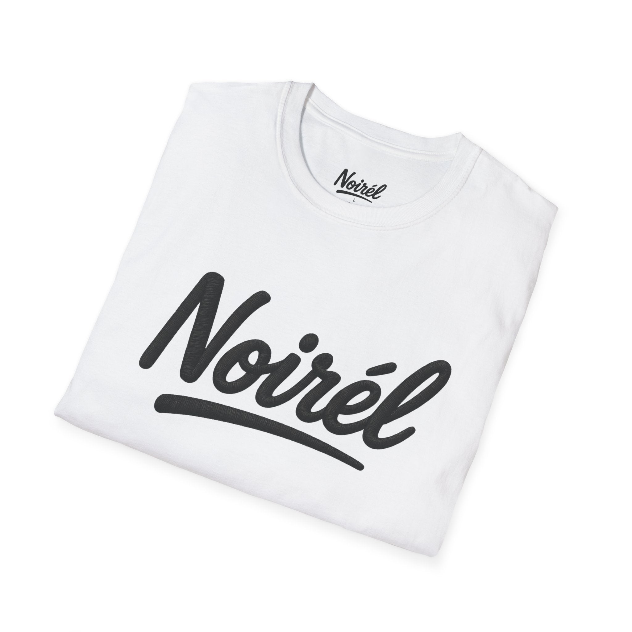 Noirél Script T-Shirt — Minimal Vintage Logo Tee