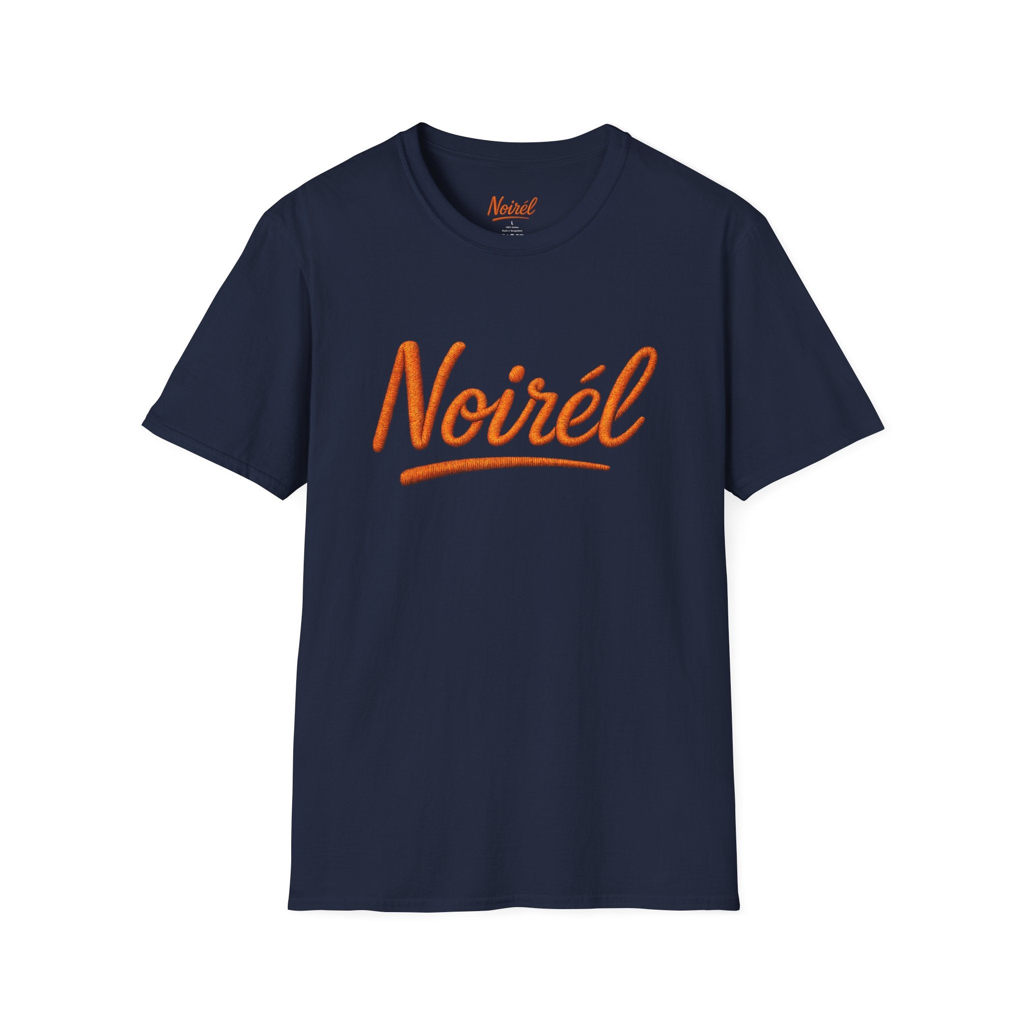 Noirél Script T-Shirt — Retro Handwritten Logo Tee