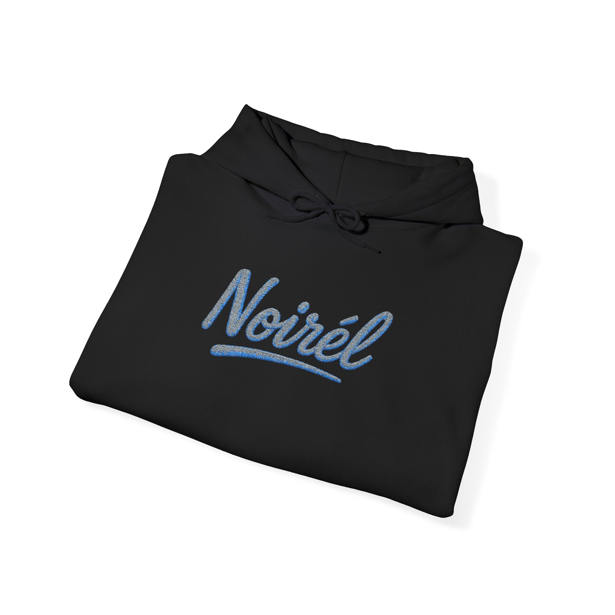 NOIRÉL Script Hoodie – Hellblau gesticktes Logo