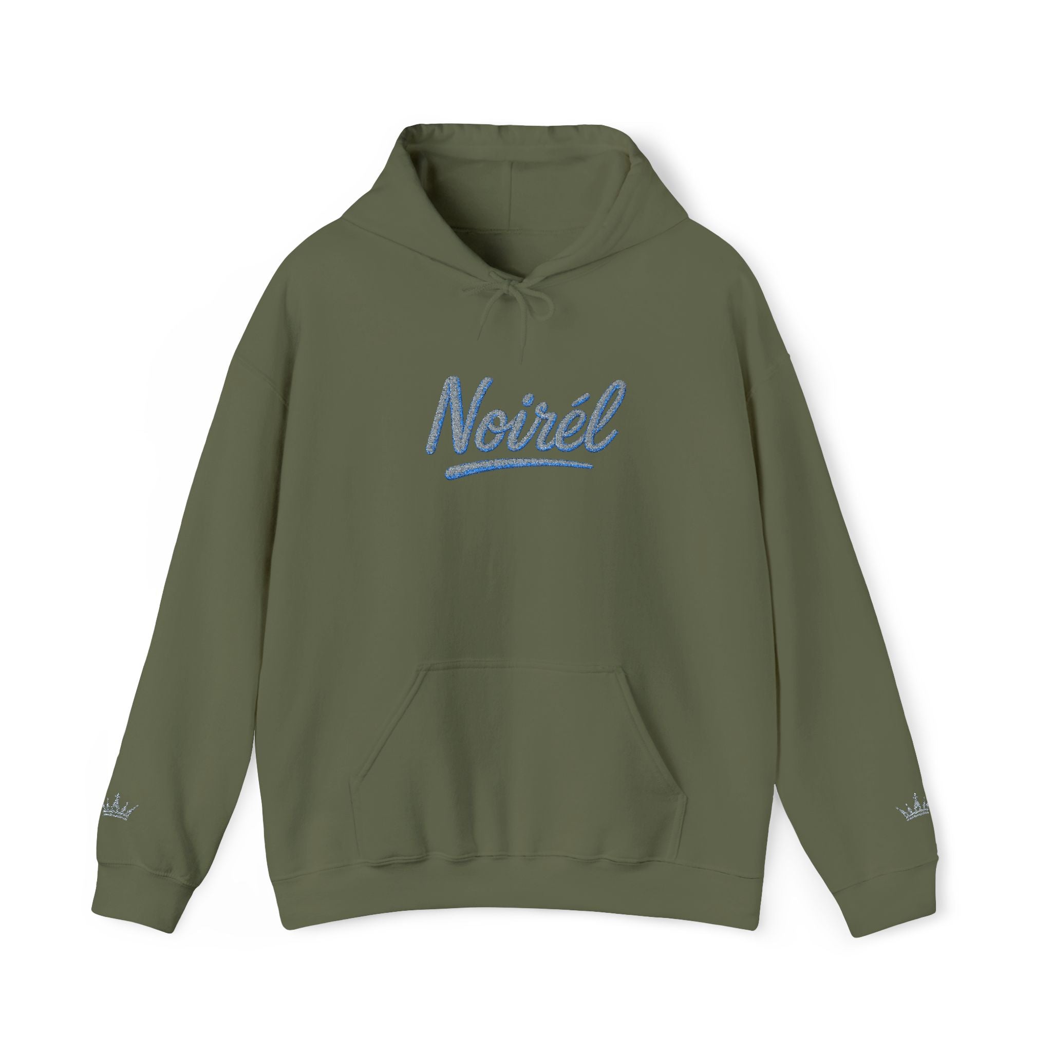 NOIRÉL Script Hoodie – Hellblau gesticktes Logo