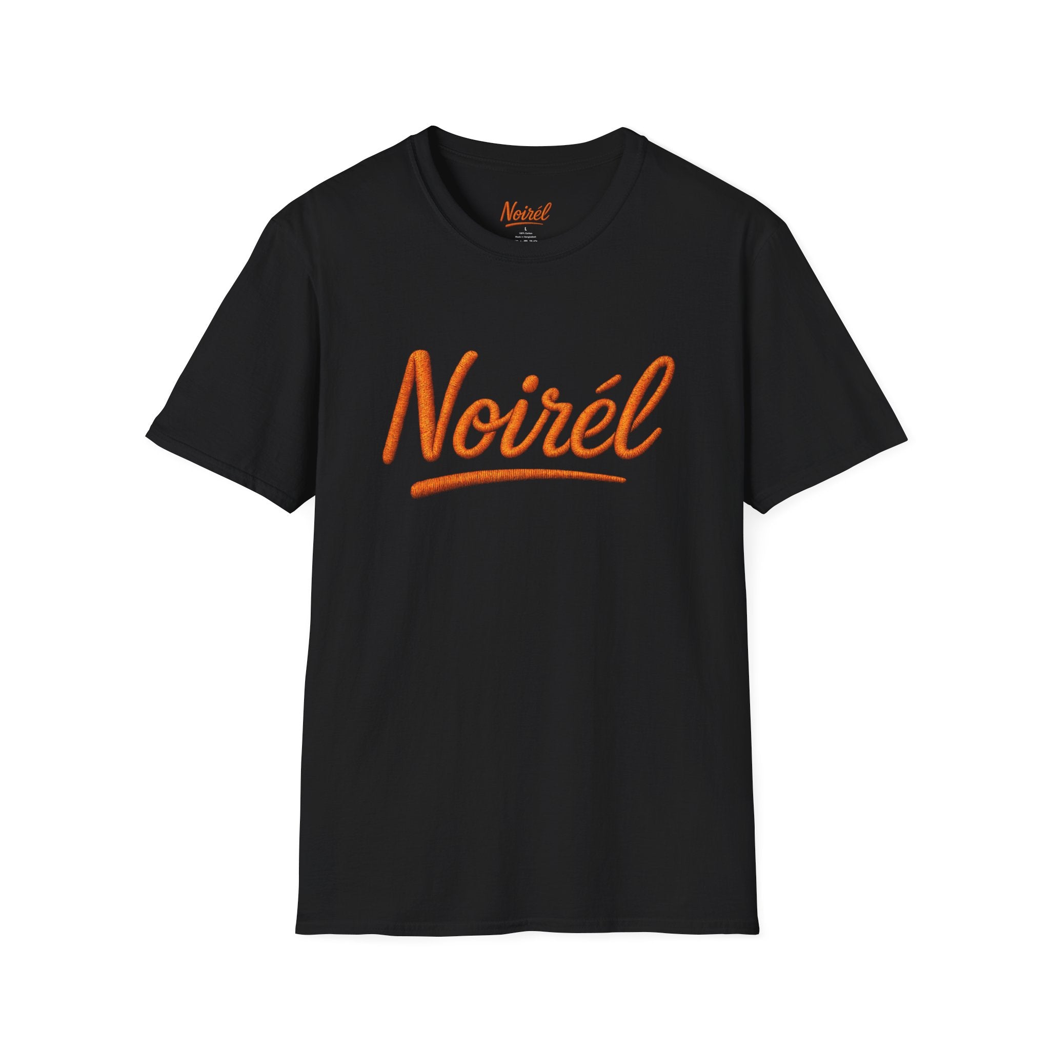 Noirél Script T-Shirt — Retro Handwritten Logo Tee
