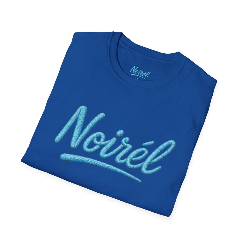 NOIRÉL T-Shirt – Light Blue Script Print