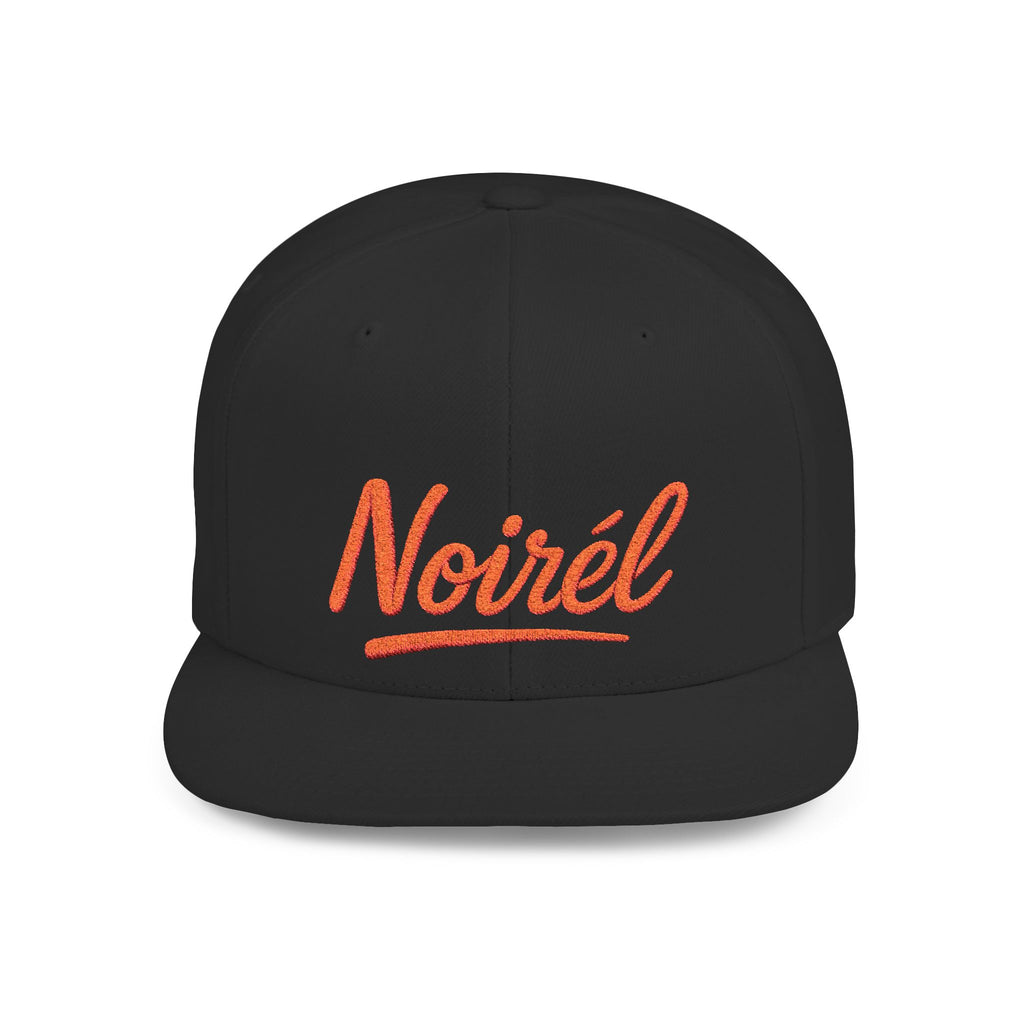 Snapback Hat — Noirél Embroidered Flat Bill Cap 