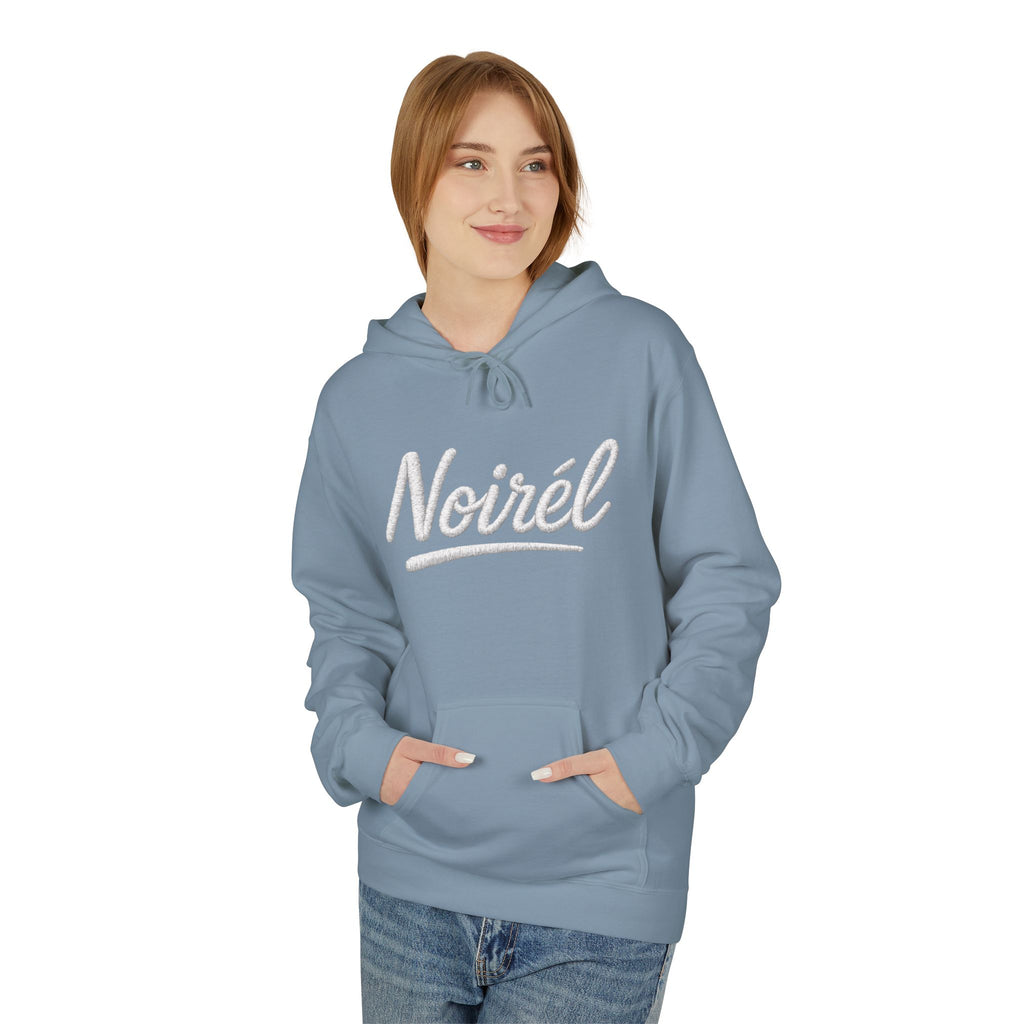 NOIREL Hoodie – white Script Print