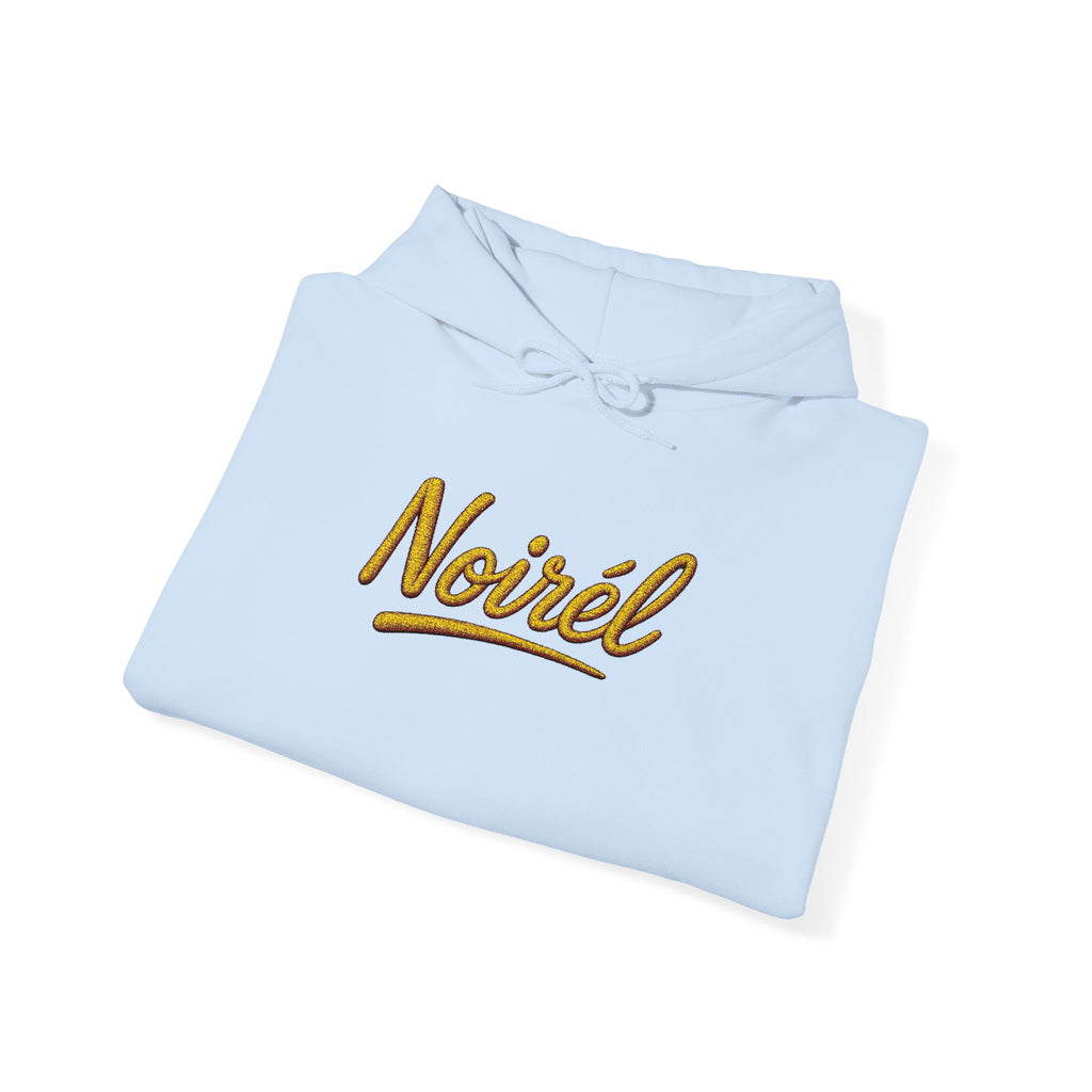 NOIRÉL Script Hoodie – Gold gesticktes Logo