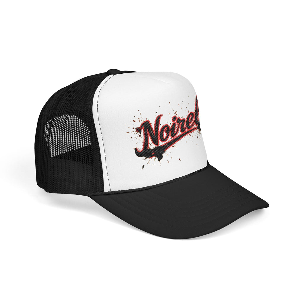 Noiriel Trucker Hat – Retro Script Logo Foam Mesh Cap 