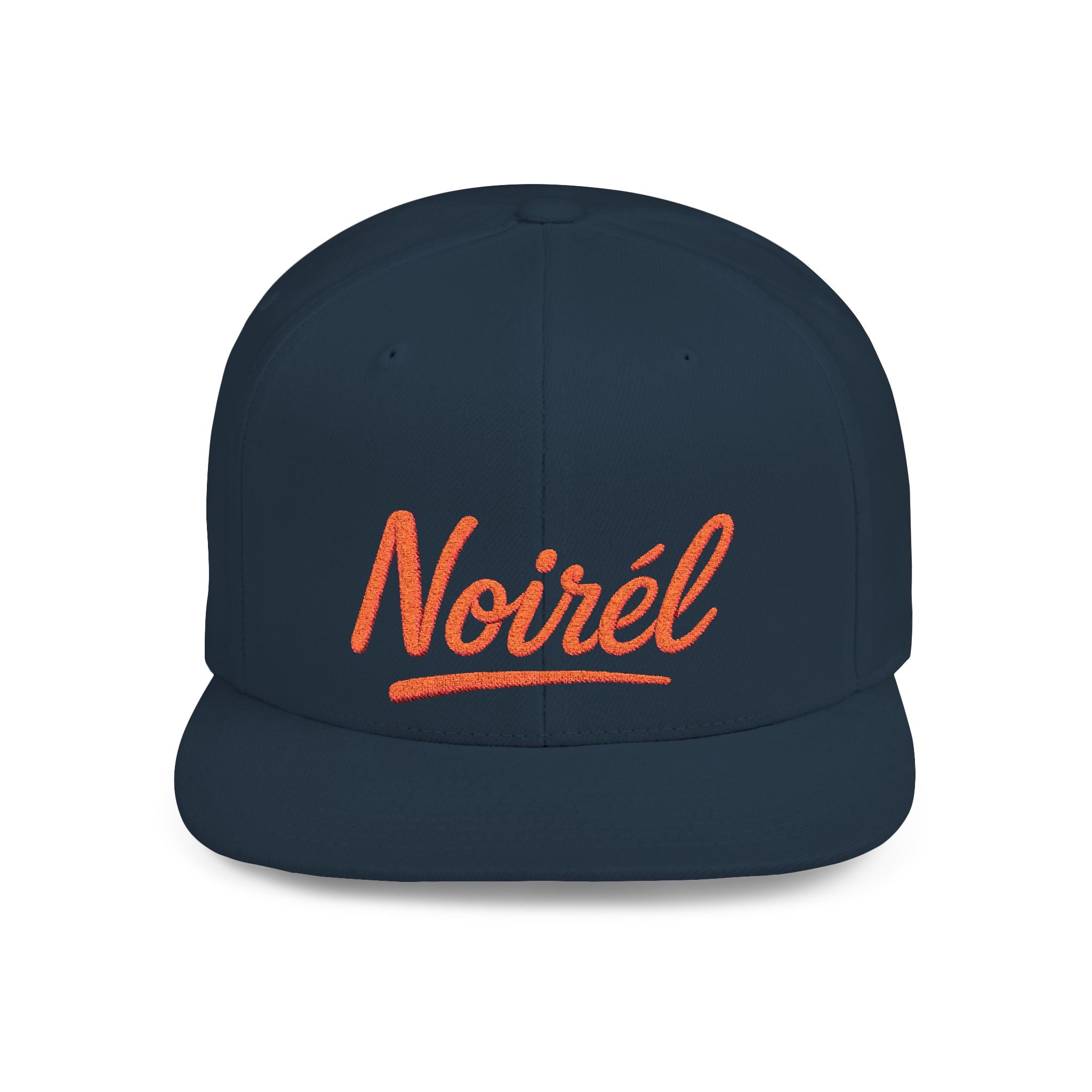 Snapback Hat — Noirél Embroidered Flat Bill Cap