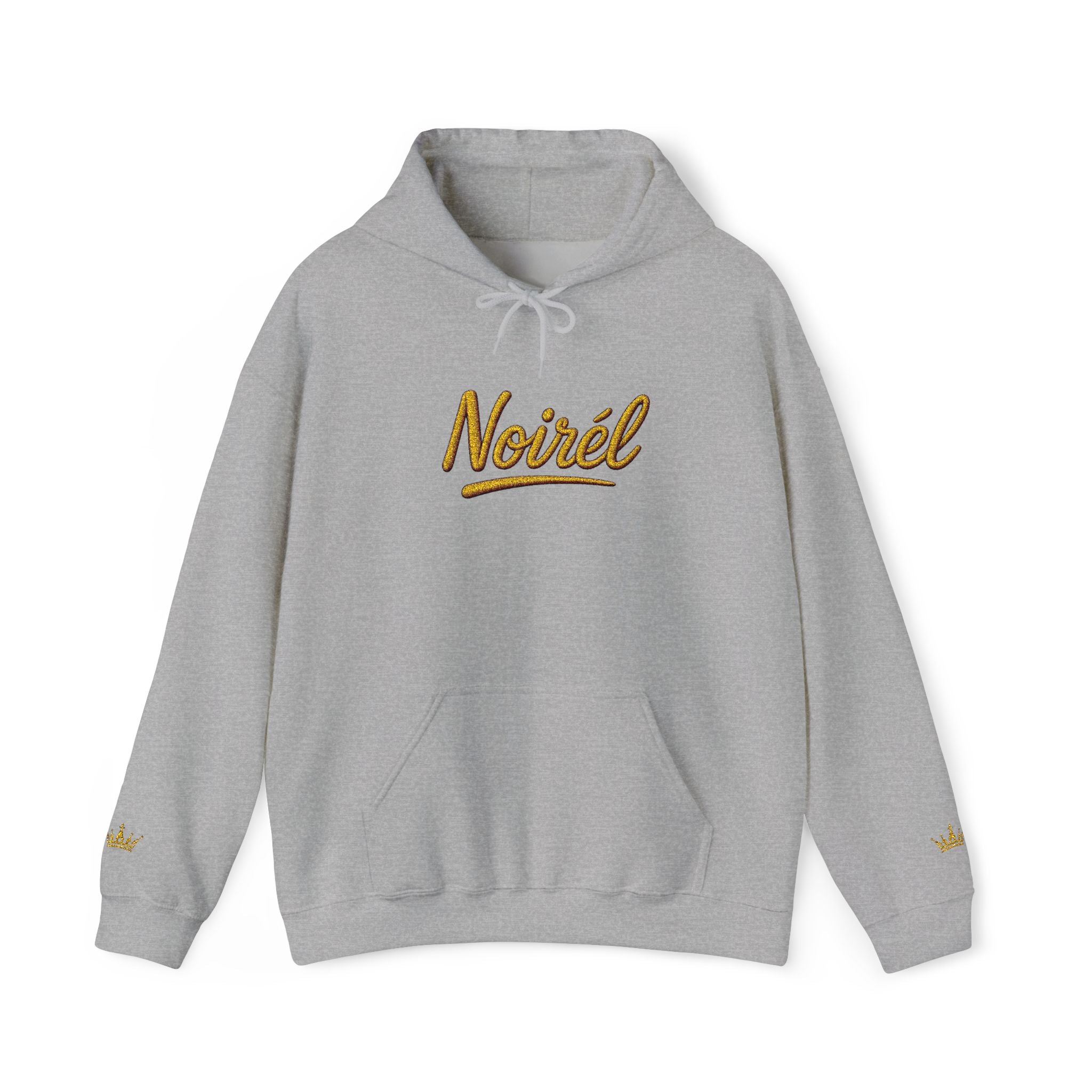 NOIRÉL Script Hoodie – Gold gesticktes Logo
